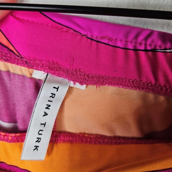 Trina Turk Vivid Vista Swim Pant M? S? Pink Orange Cover Up - Picture 5 of 9